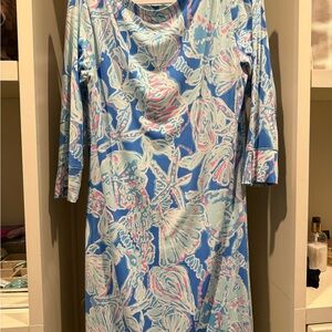 Lilly Pulitzer Blue and Pink Floral Dress